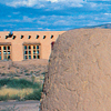 A kiva caught in a New Mexico sunset.