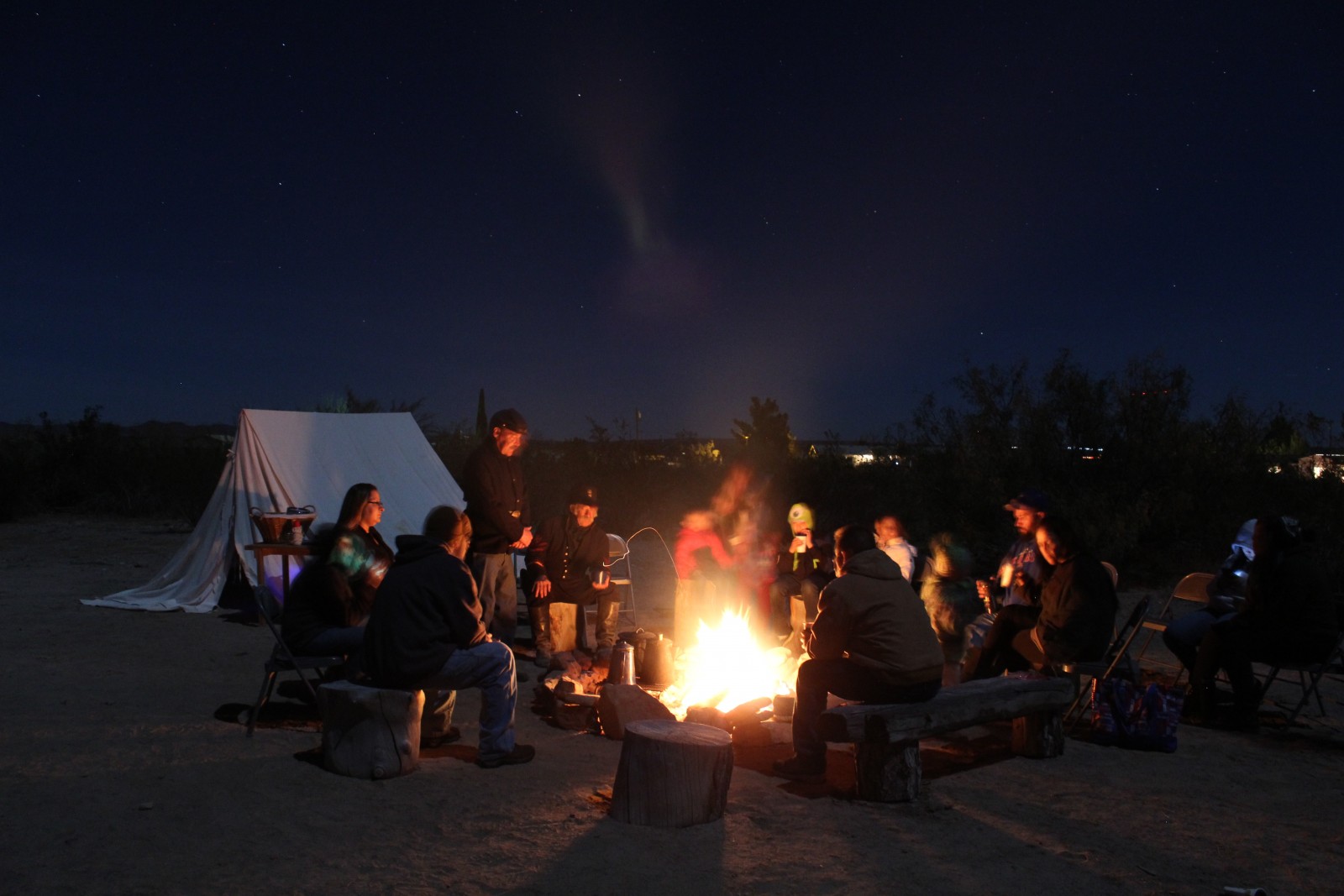 A soldier campfire at the annual Los Noches de Las Luminarias