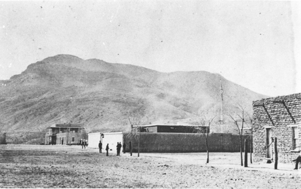 A historic image of Fort Selden from the Post Road (also known as El Camino Real de Tierra Adentro).