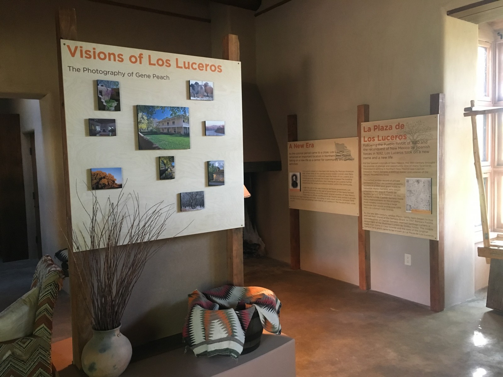 History Exhibit in the Los Luceros Visitor Center