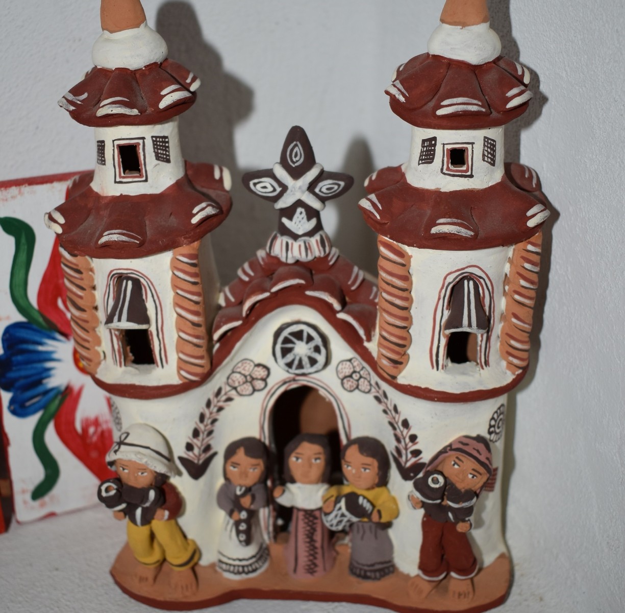 Artist Unknown. Church. Peru. Painted Clay. Collection, Taylor-Mesilla Historic Property.