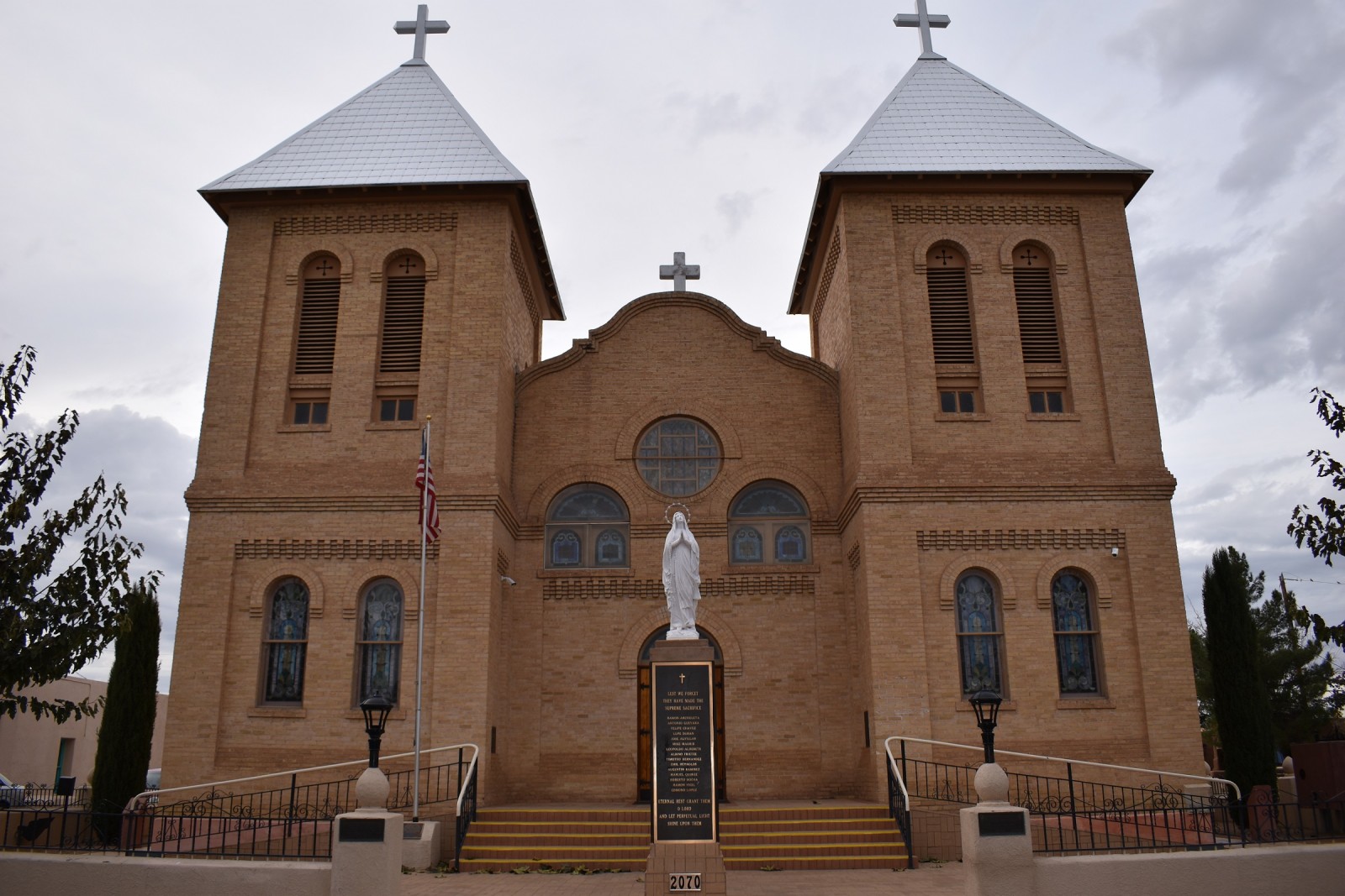 The Basilica of San Albino on the north end of the Old Mesilla Plaza near the Taylor-Mesilla Historic Property.