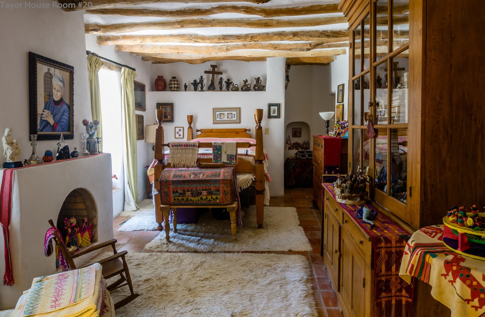 The Guest Bedroom at the Taylor-Mesilla Historic Property. Photo by Tom Conelly.