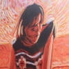 Navajo Indians from the Bosque Redondo Memorial mural ''Long Walk'' by artist Shonto Begayl.