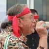 Henry Torres, Piro tribal elder, addresses visitors at the ''Piro Homecoming'' event.